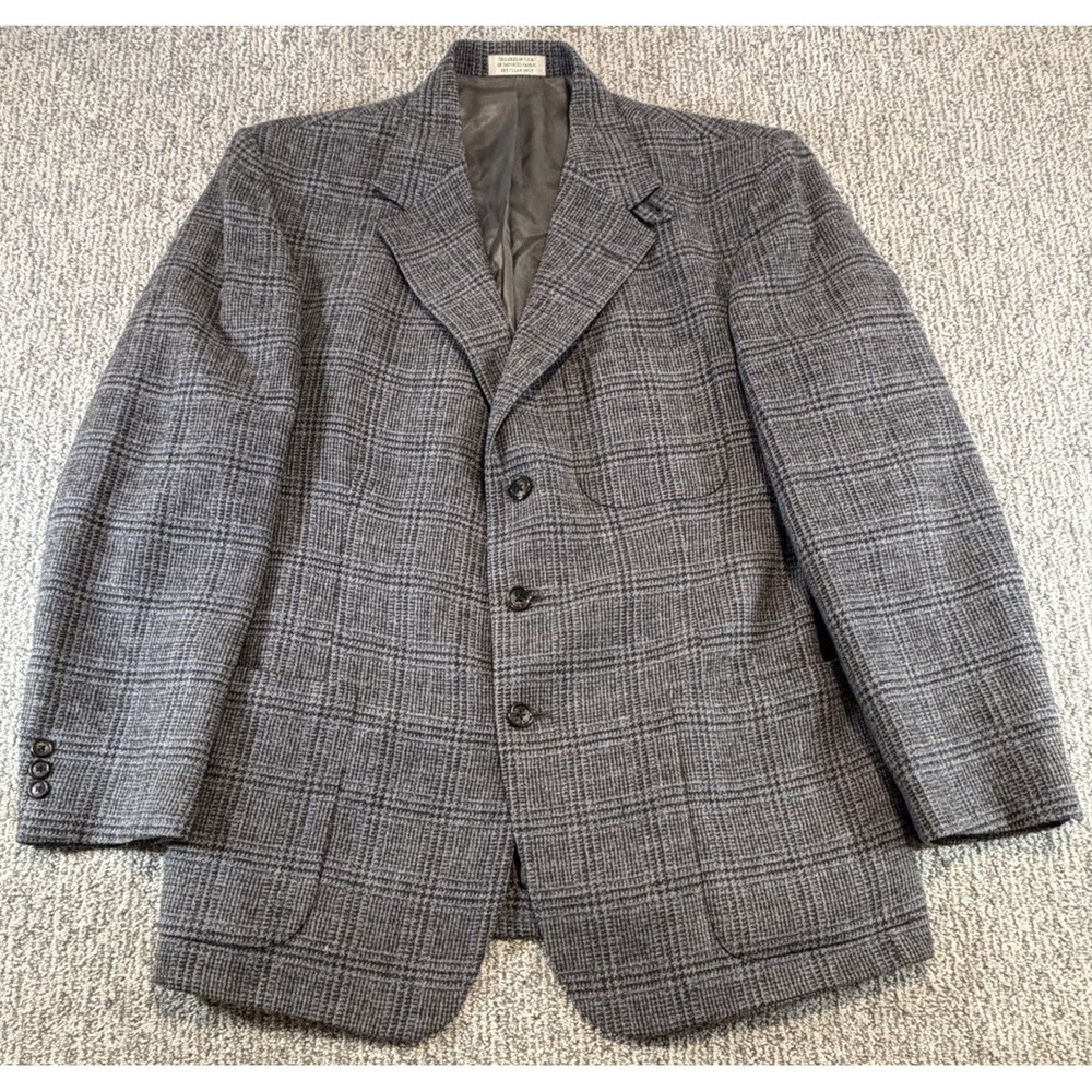 Orvis Gray Plaid Sport Coat Blazer